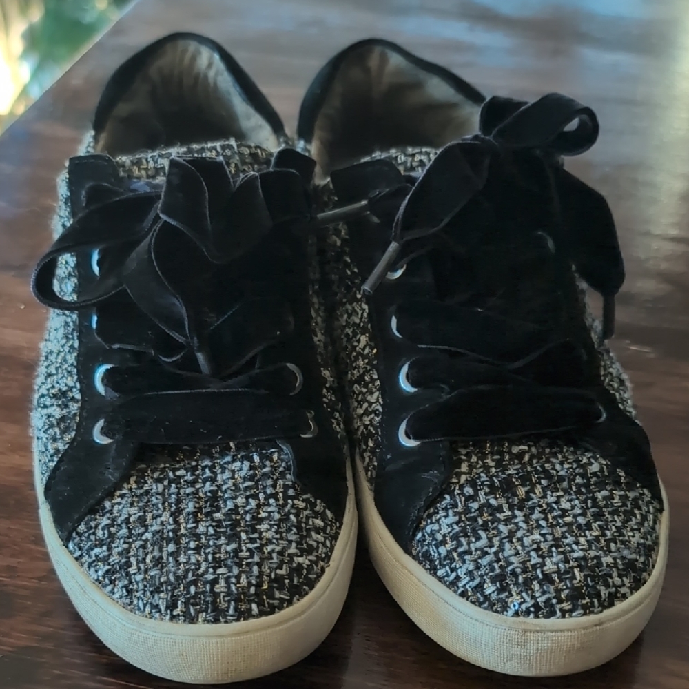 Naturalizer Black and White Tweed Sneakers